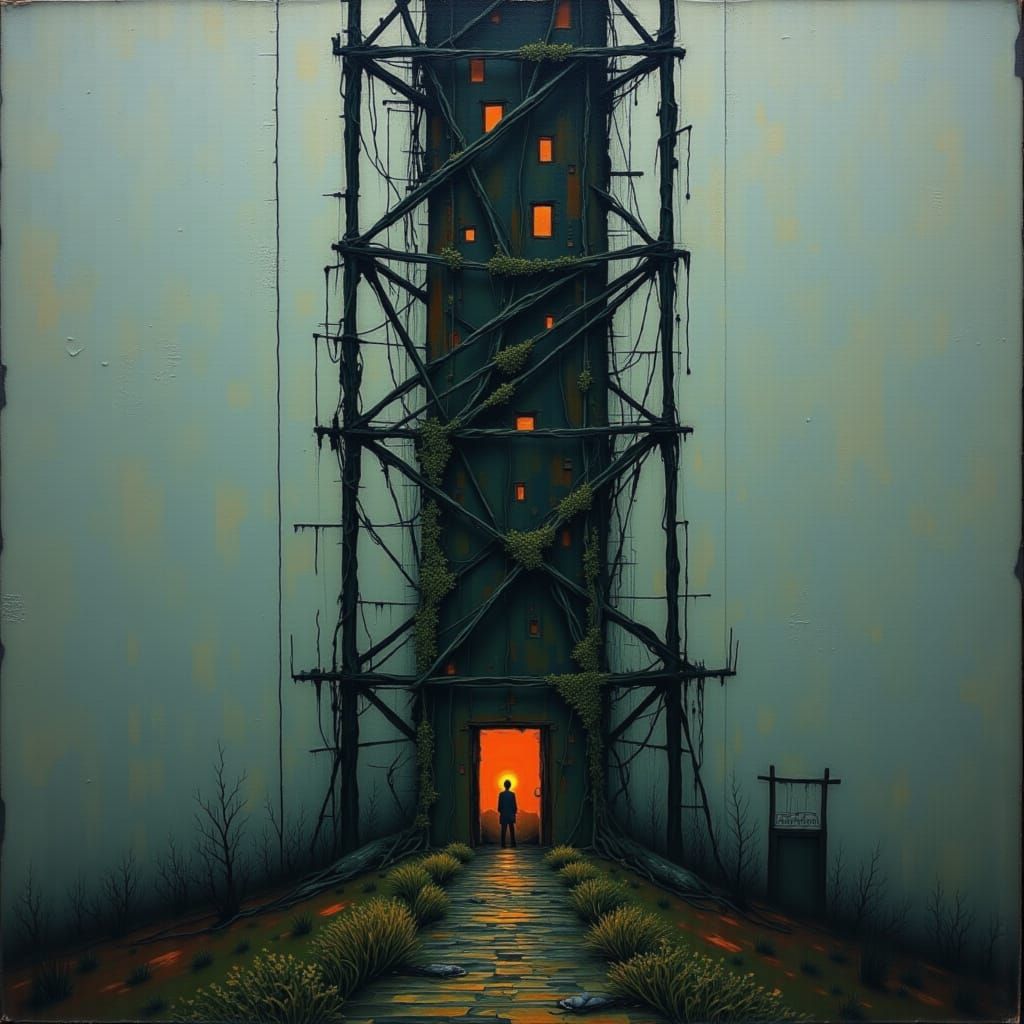 Abandoned Transmission Tower Broadcasting Unheard Signals