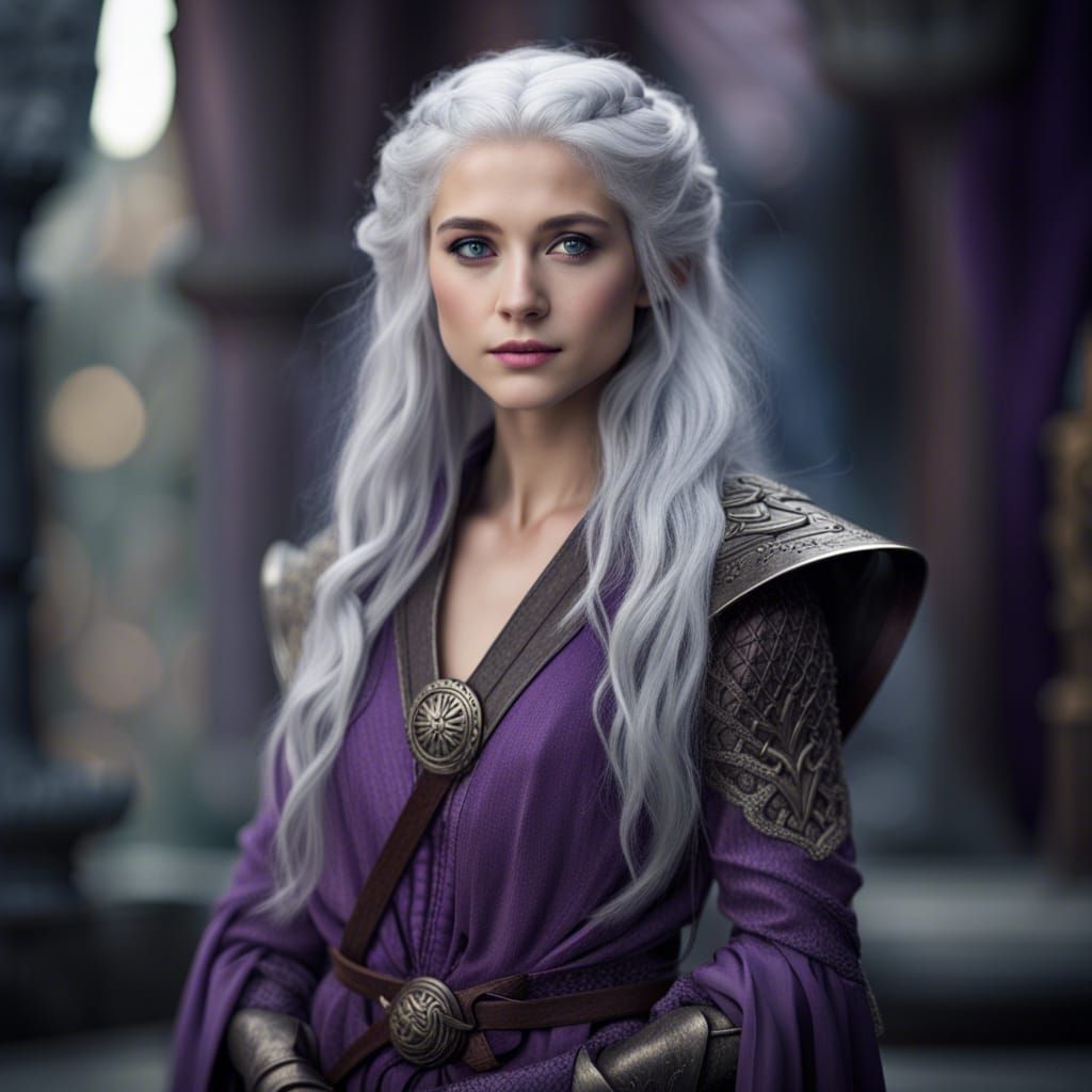 Portrait of a Young Woman with Silver Hair