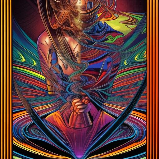 Psychedelic Hypnotic Illusion in Comic Book Art