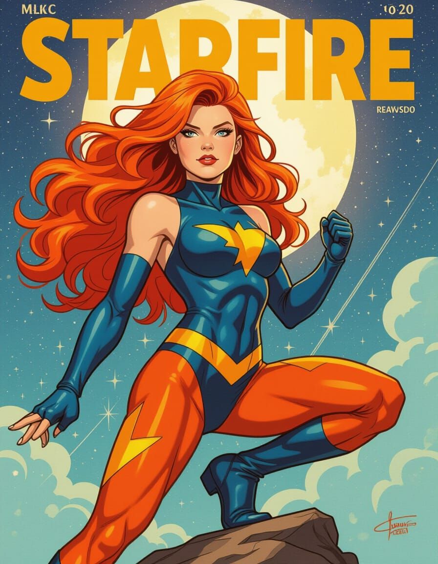 Starfire Reimagined: A Dynamic Comic Book Art