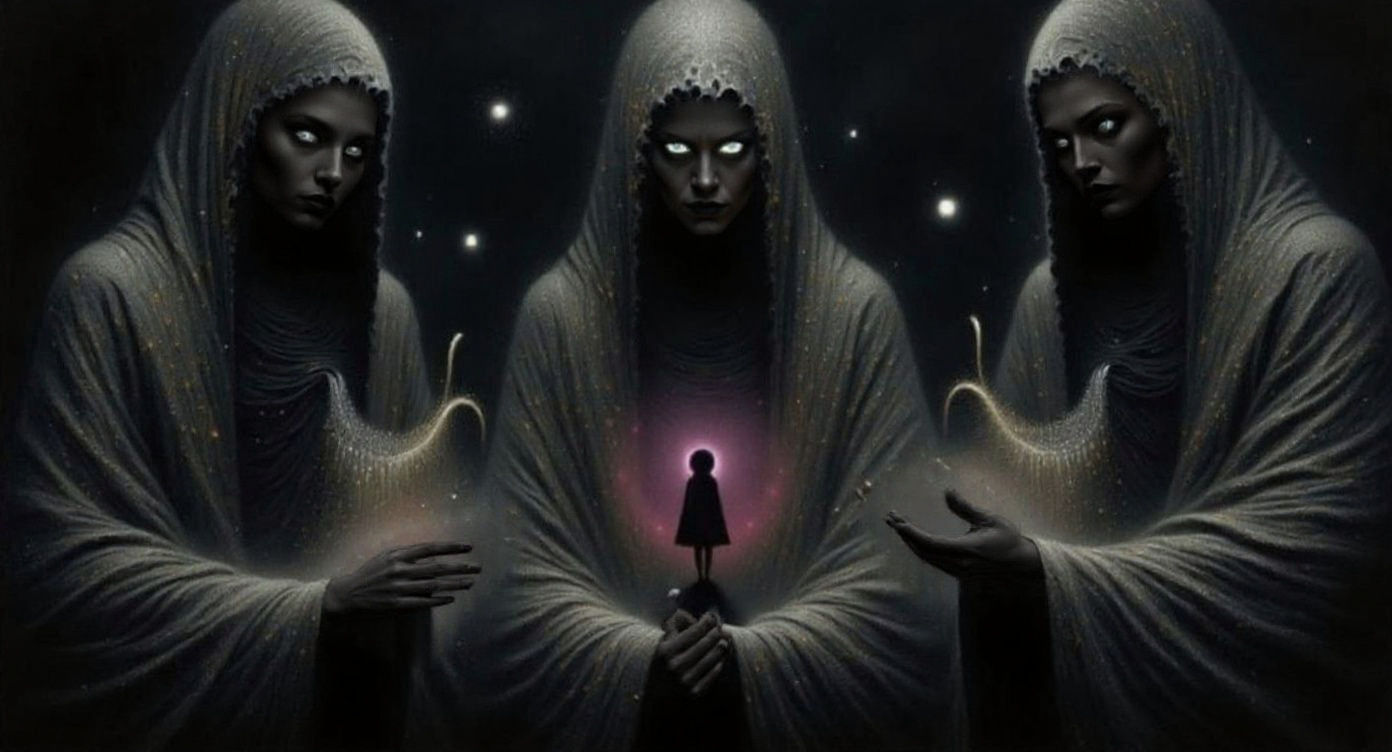 Surreal Abstract Shadow of the Three Fates