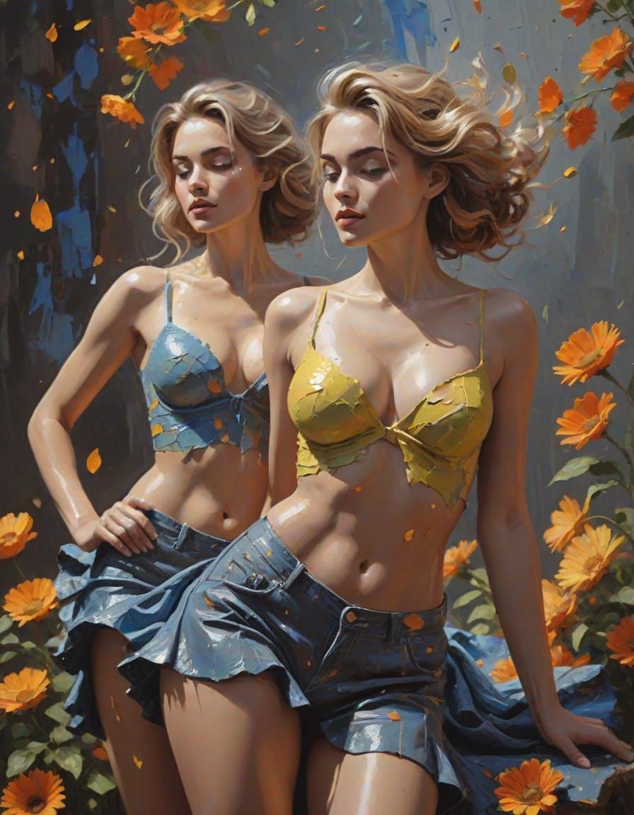 Vibrant Impasto Artwork