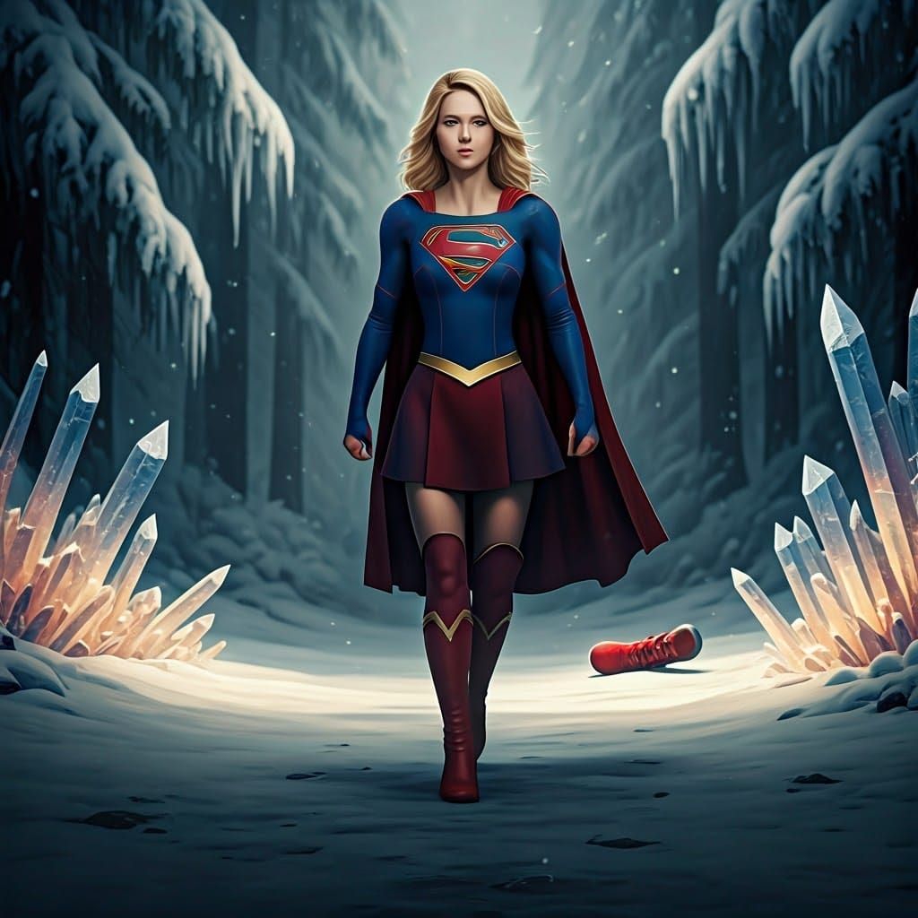 Supergirl in Winter Wonderland