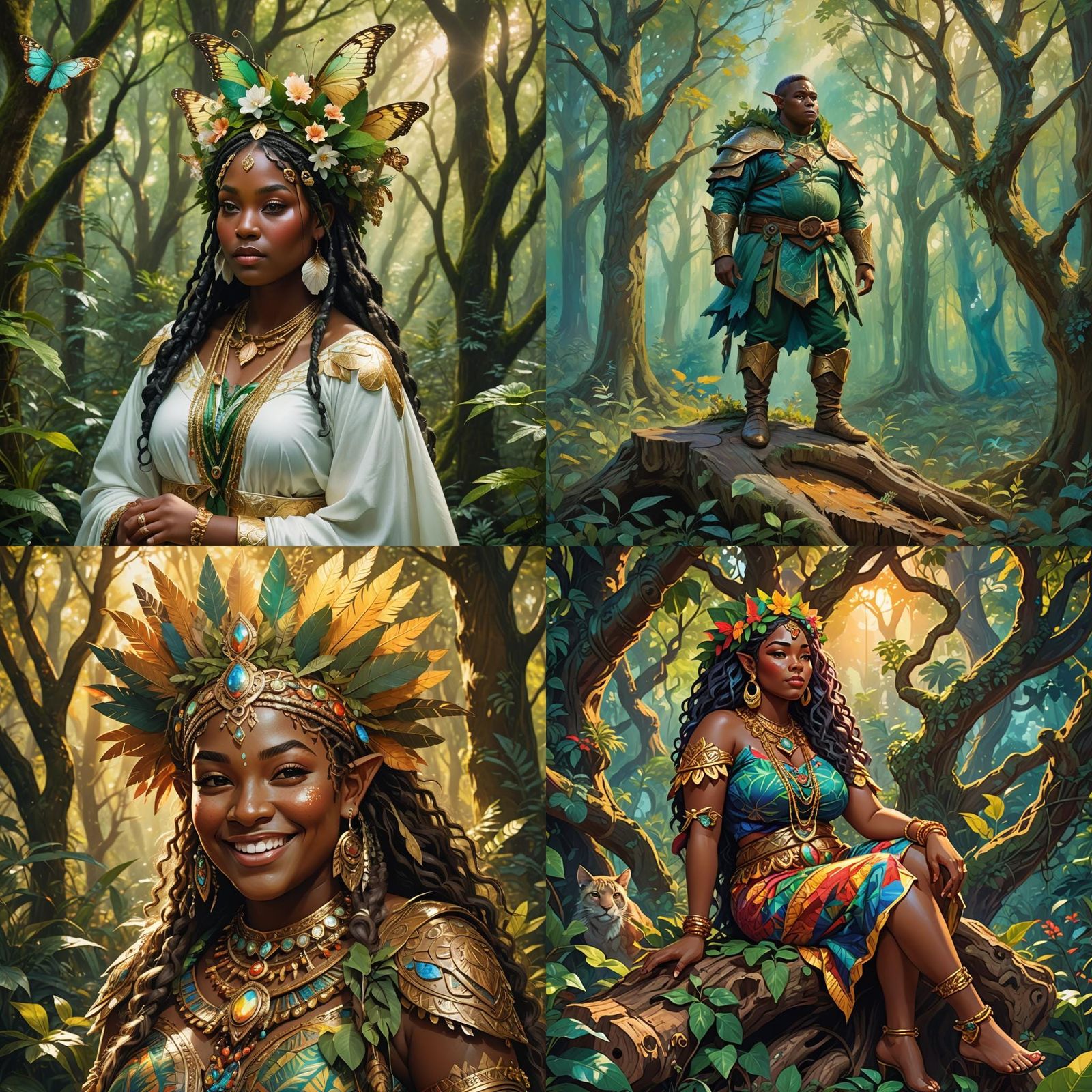 Plus-Size African Elf Generated by AI