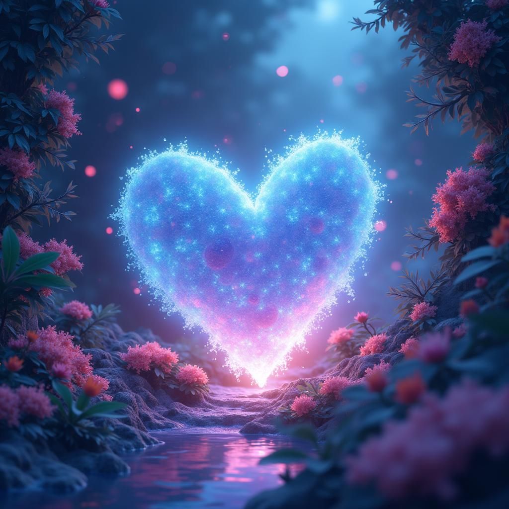 Ethereal Phrase Amidst Aurora Borealis in 3D Anime Style