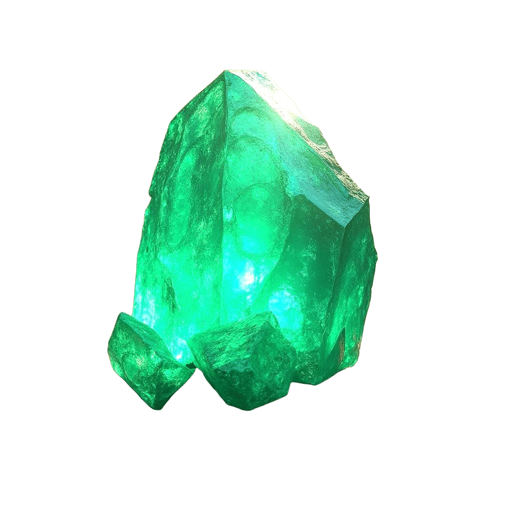 Detailed Matte Painting of a Raw Emerald