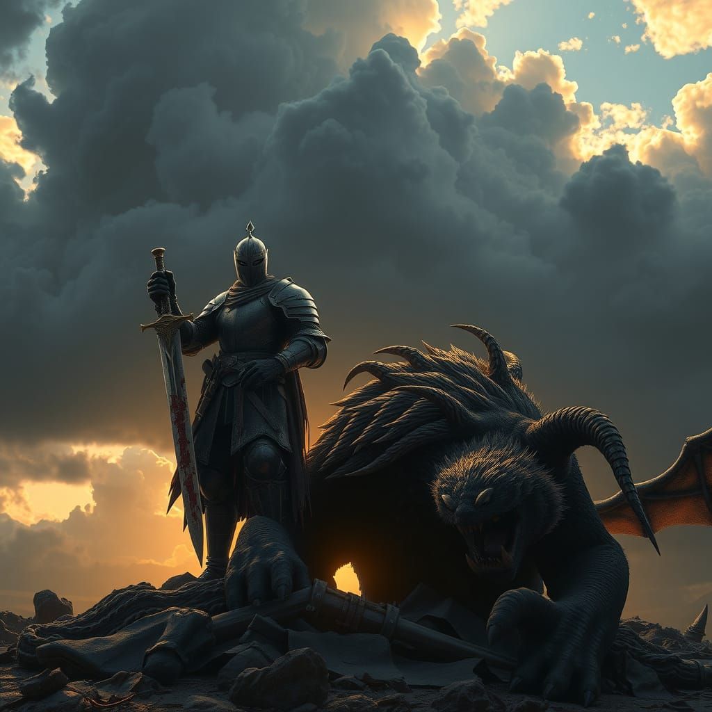 Dark Knight Triumphs Over Twisted Mythical Beast in Dawn's W...