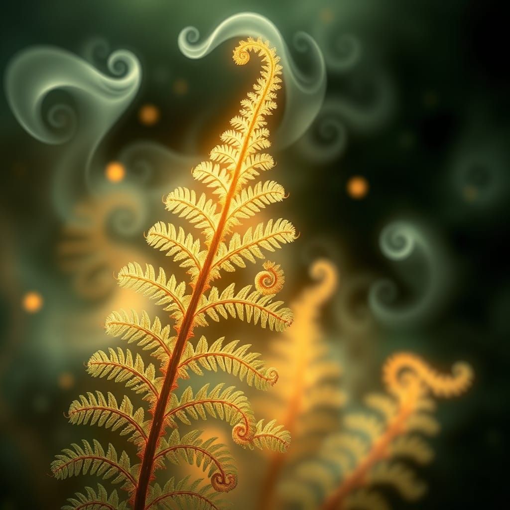 Ethereal Ferns in Whispers of Ancient Magic