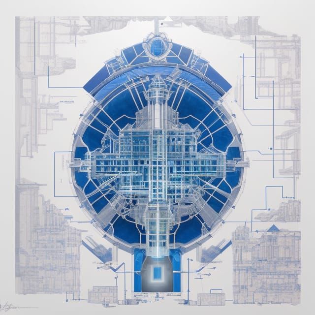 Blueprint of fortress with underground bunker