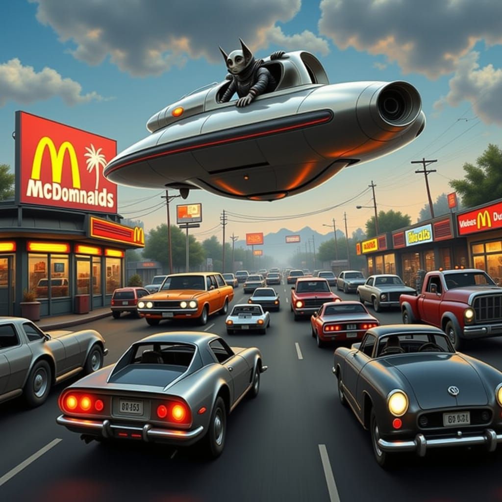 Flying Saucer at McDonald's: Futuristic Meets Mundane