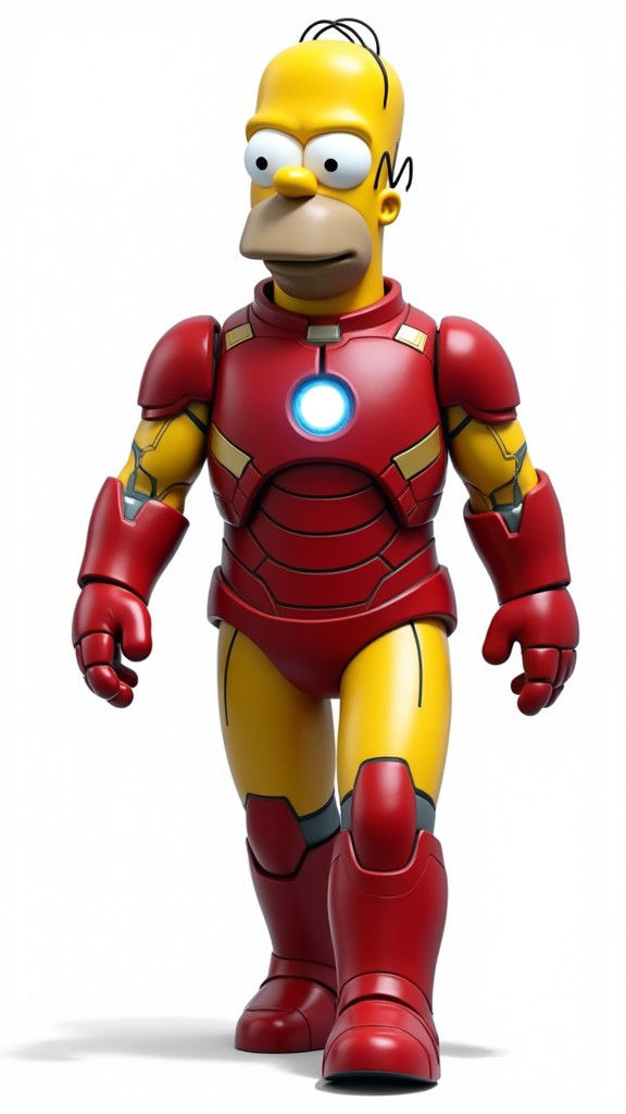 Homer Simpson as Iron Man