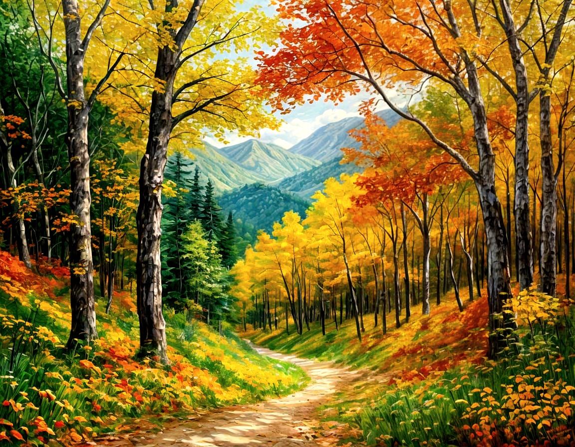 Fall Forest Path