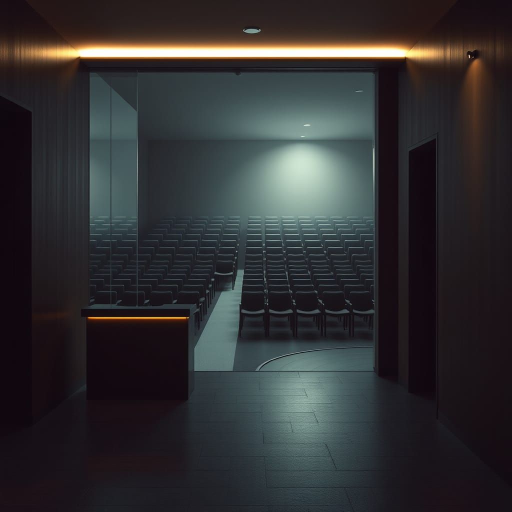 Modern Restaurant Entrance with Sleek Minimalist Aesthetic