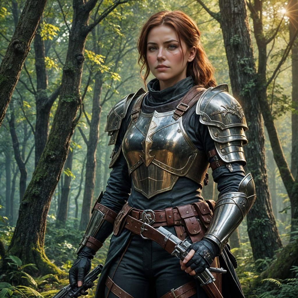 Fantasy Mercenary Portrait in Detailed Matte Painting Style