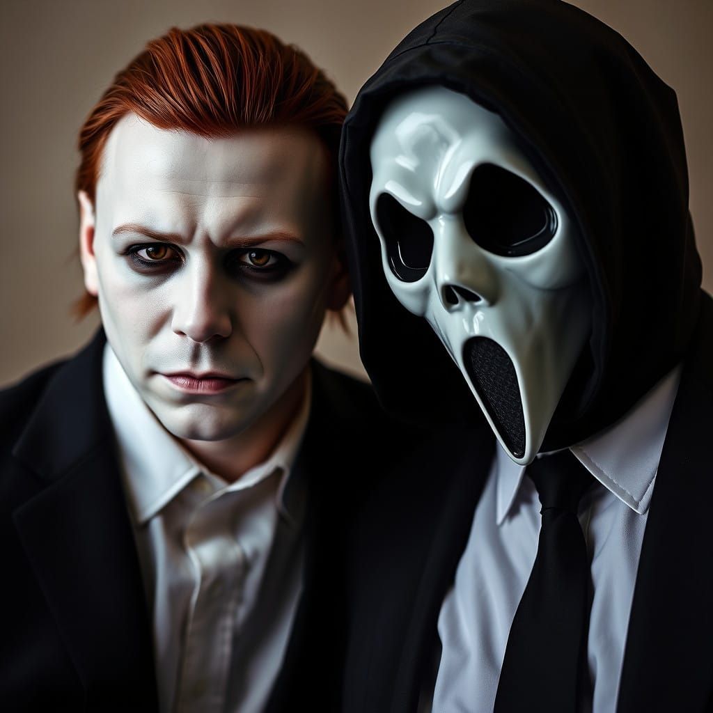 Dark Business Icons Michael Myers and Ghostface