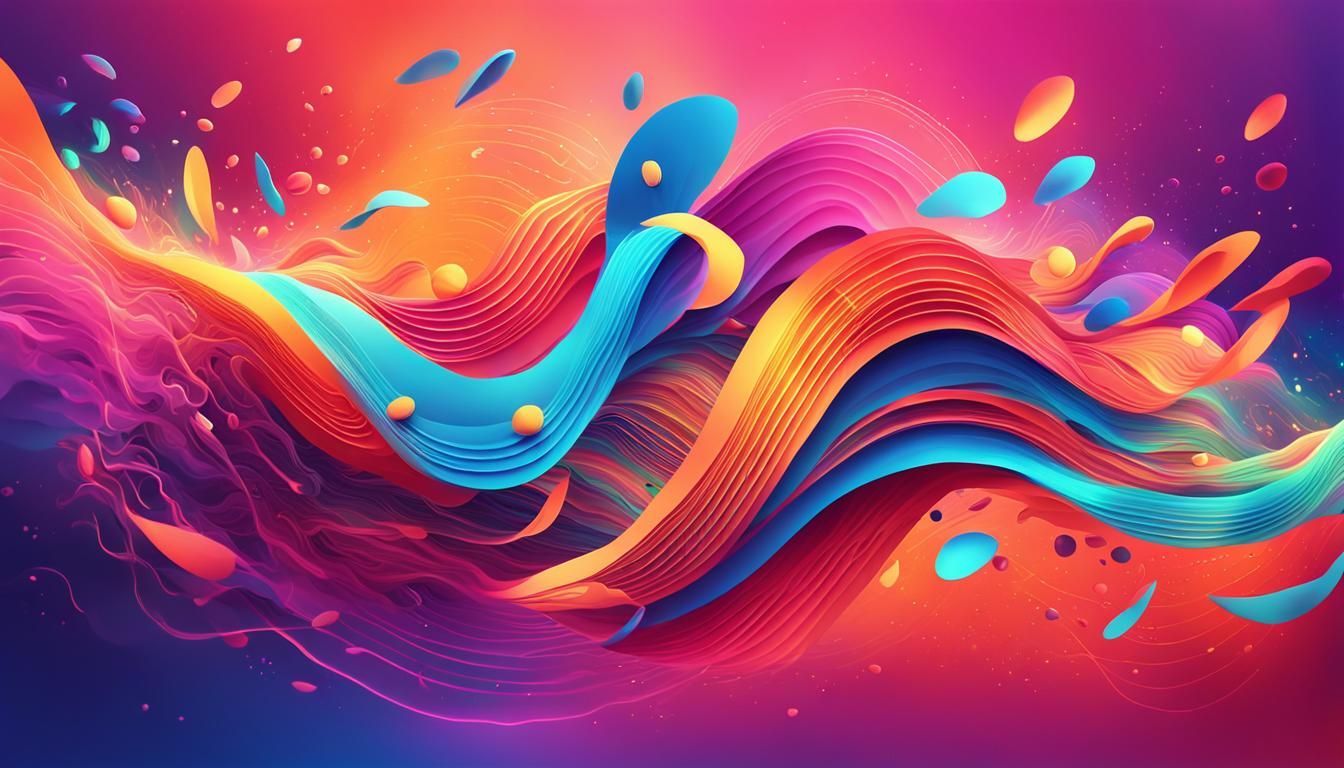 Abstract Music Visualization in Vibrant Digital Art