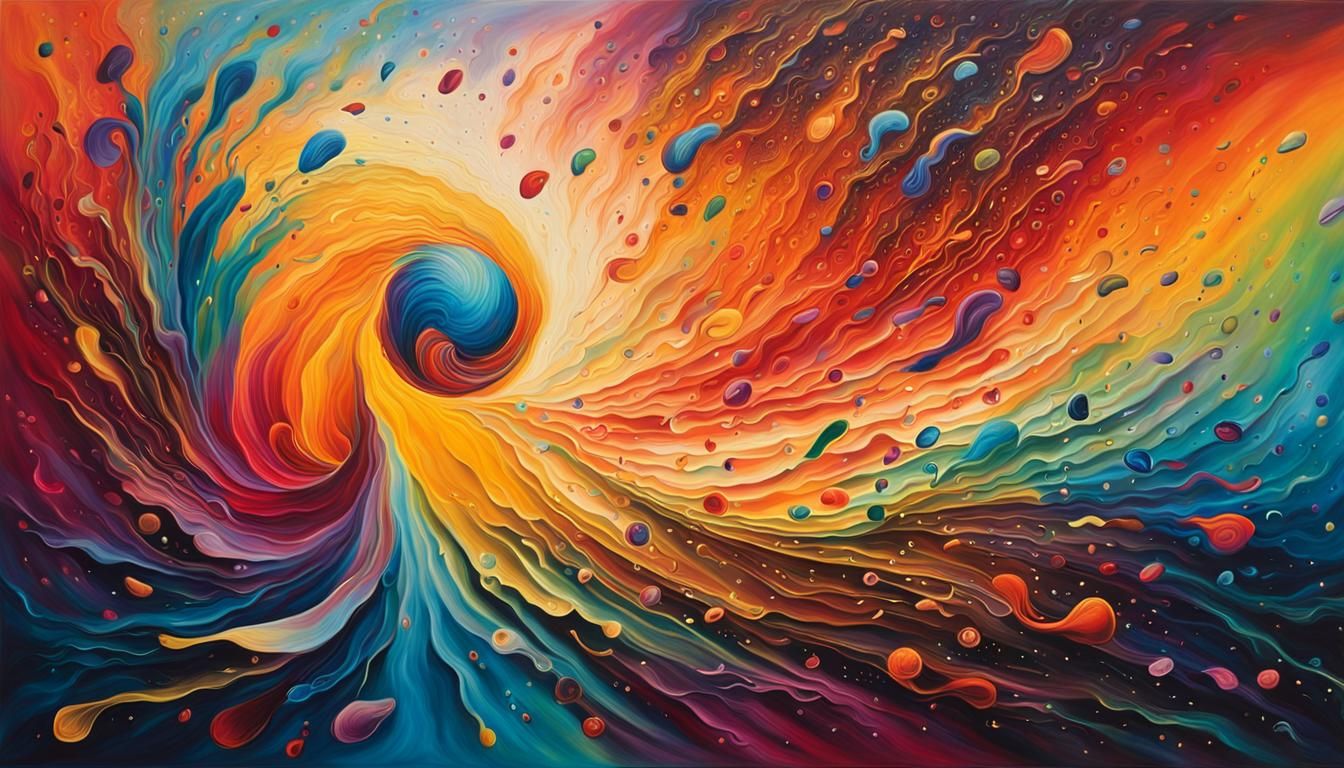 Vibrant Abstract Burst Reflecting Relaxing Music