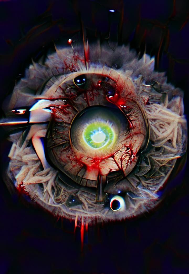 Menacing Eye of Death Stares Intensely