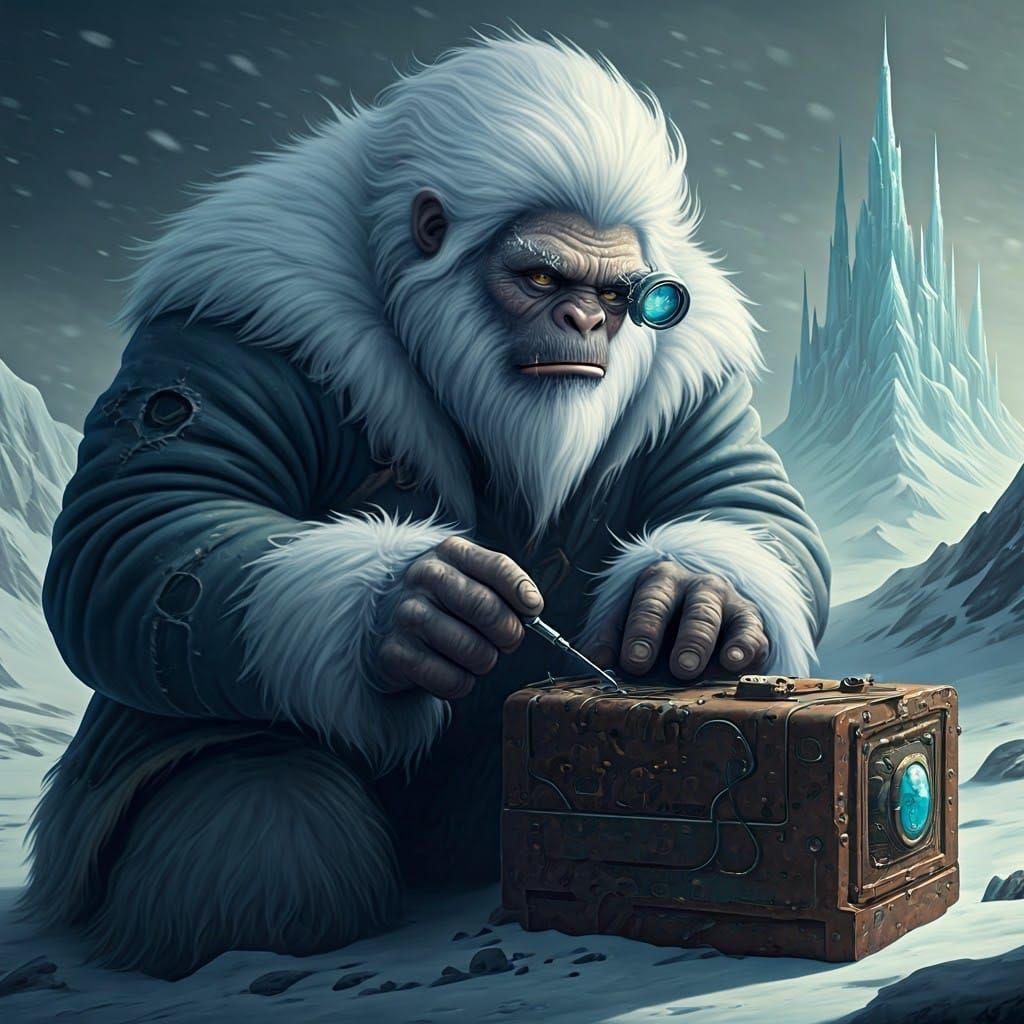 The Tinkerer in Haunting, Cyberpunk Landscape