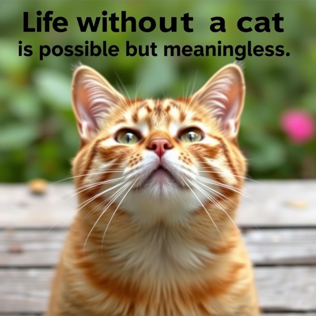 Meaningless Life Without a Cat: AI Art