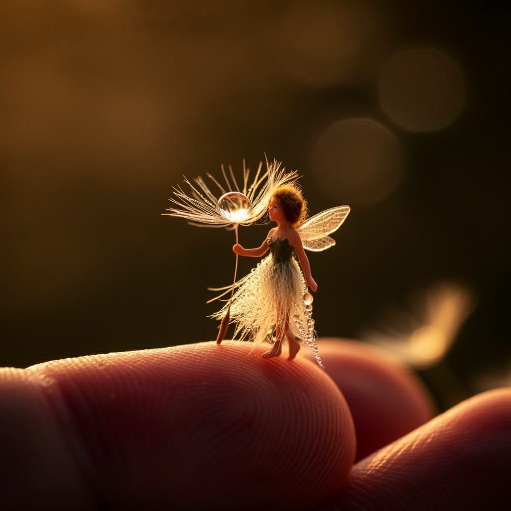 Hyper-Detailed Fairy with Dandelion Seed