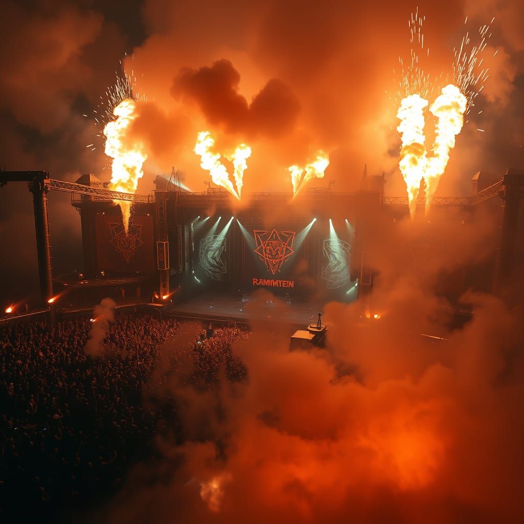 Rammstein Concert Digital Matte Painting