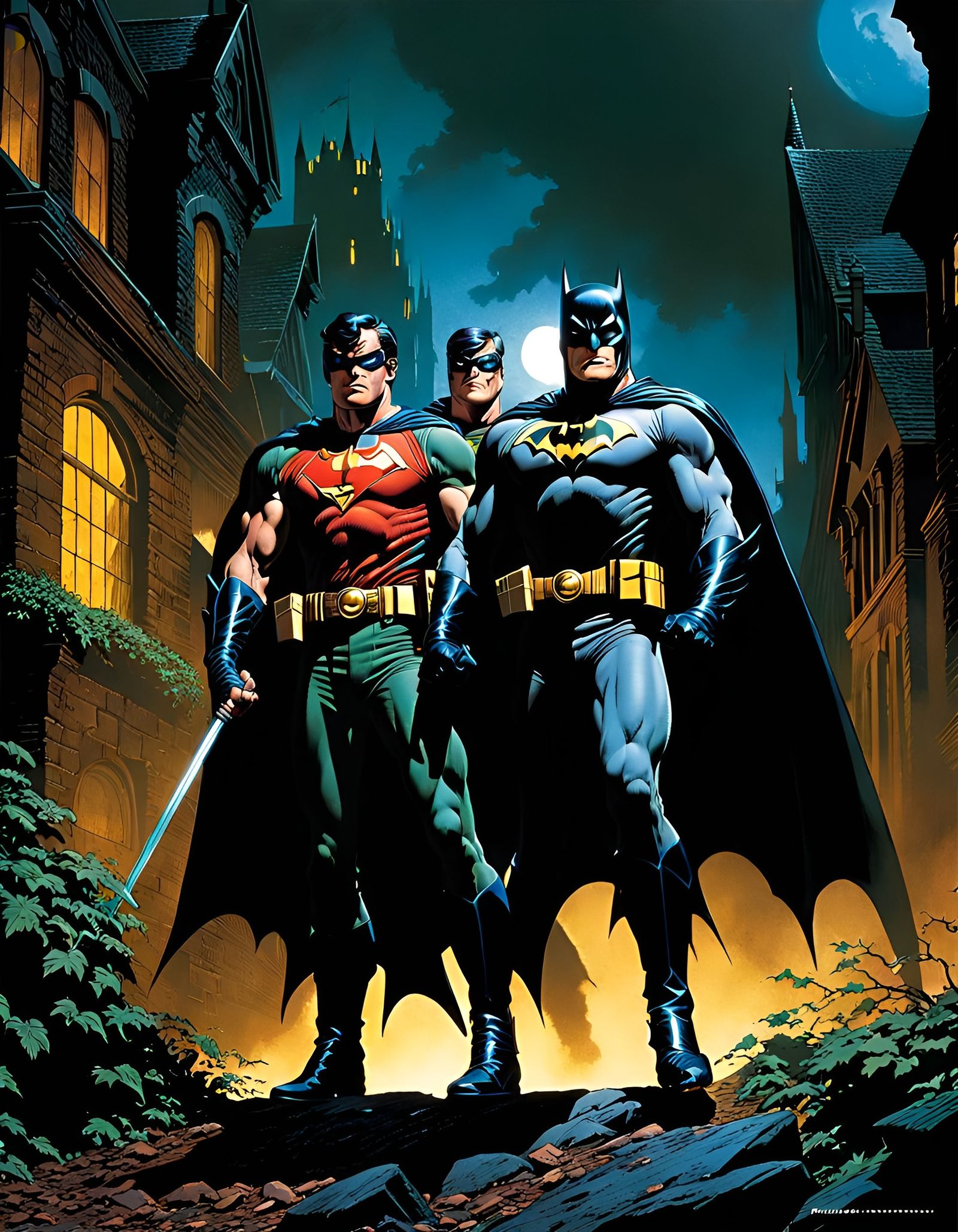 Batman and Robin: Grim Heroes Charging