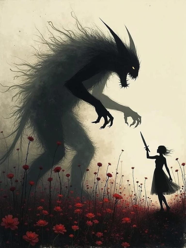 Dark Fantasy Nightmare Defense Masterpiece, Post-Impressioni...