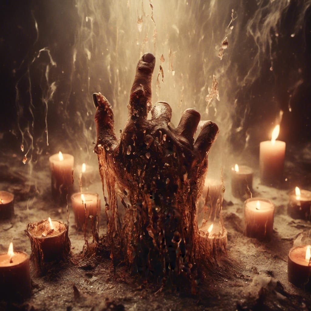 Mystical Salt Ritual in Golden Light