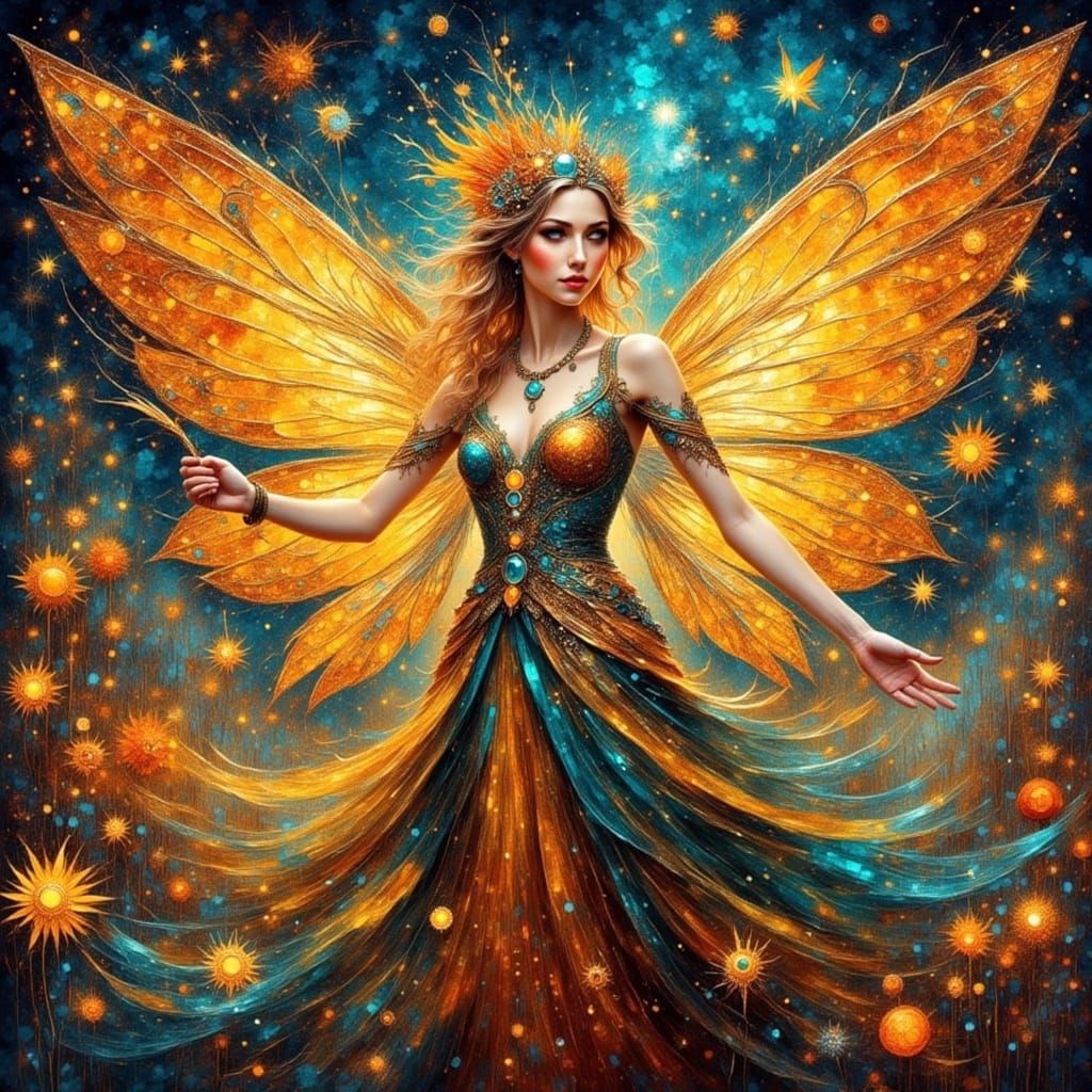 Fairy in Diamond Sunshine Magic: Painterly Style