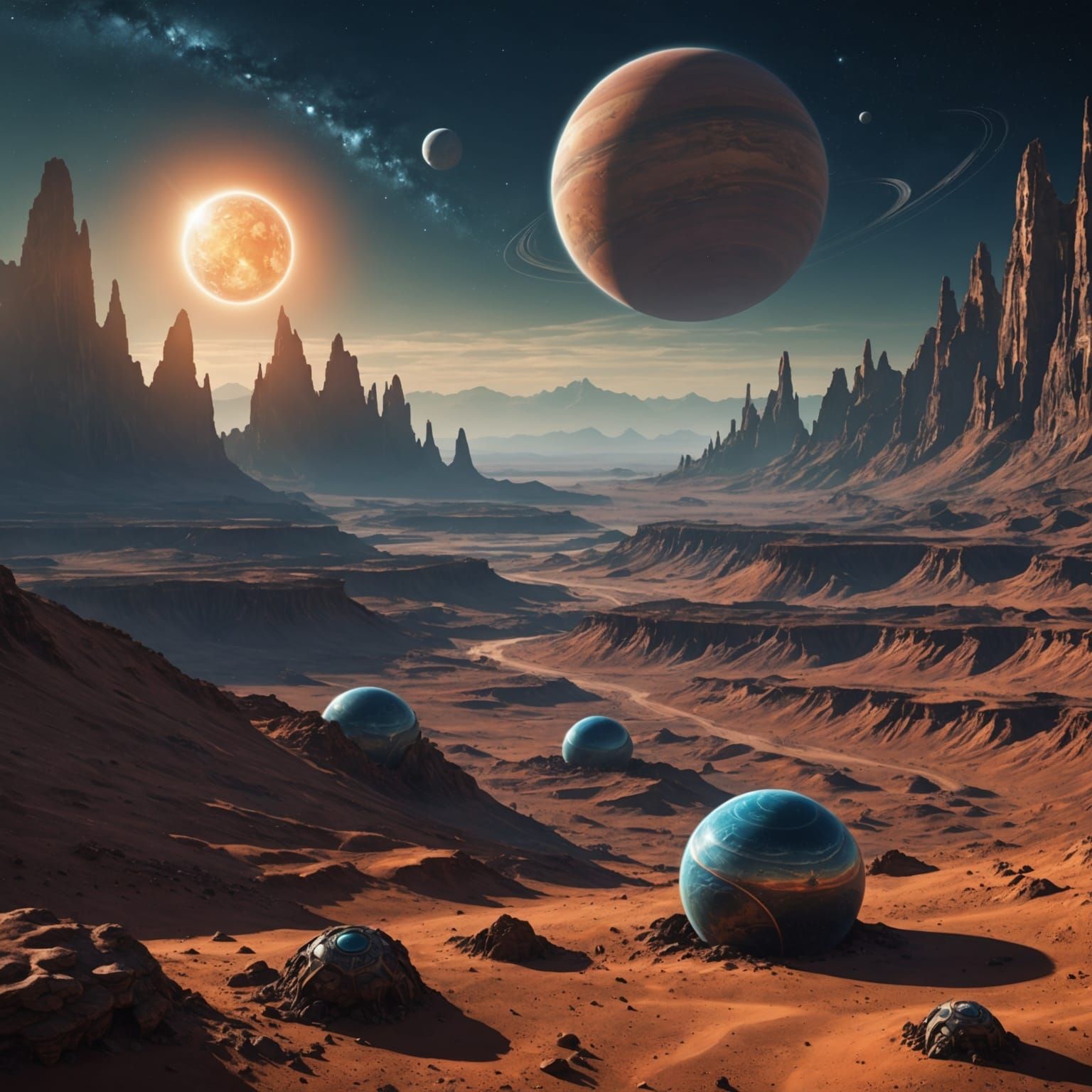 AI Generated Image of an Alien Planet