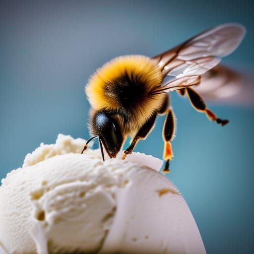 Bee on Ice Cream