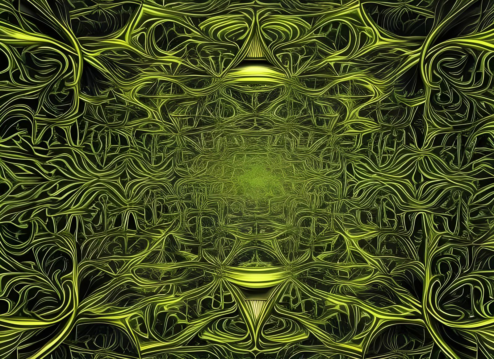 Glowing Jungle Dreamscape in Surrealist Style