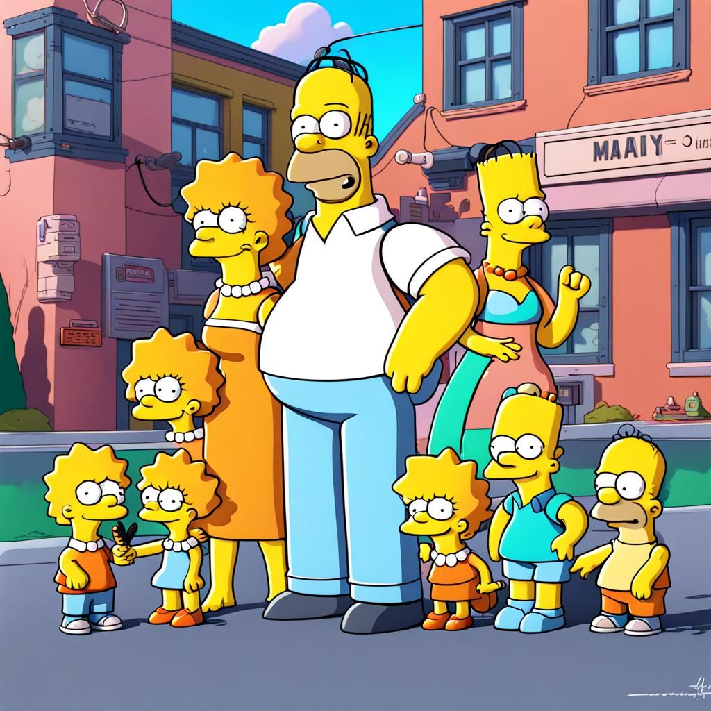 The Simpsons: Pixar-Style 3D Digital Art