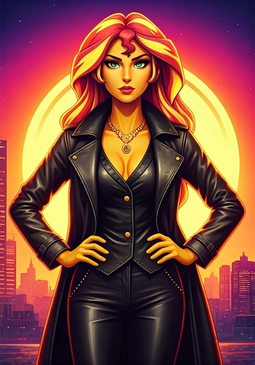 Sunset Shimmer Gangster Portrait in Unreal Engine 5