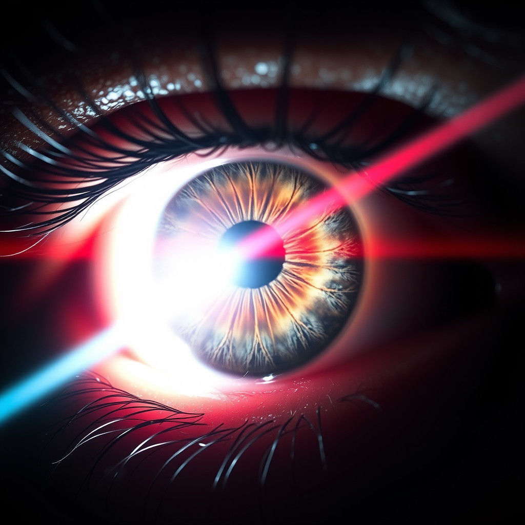 Laser Piercing Eyeball: Hyperrealistic Macro Photography