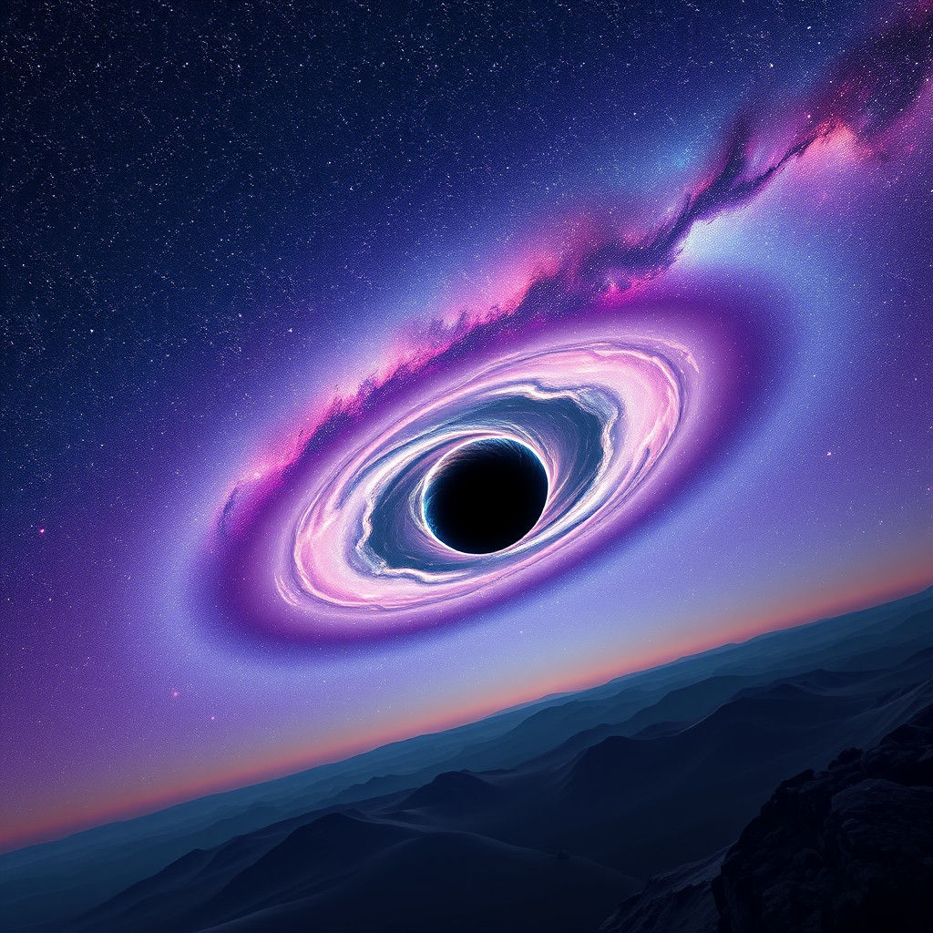 Milky Way Galaxy at Dawn: A Baroque Sci-Fi Vista