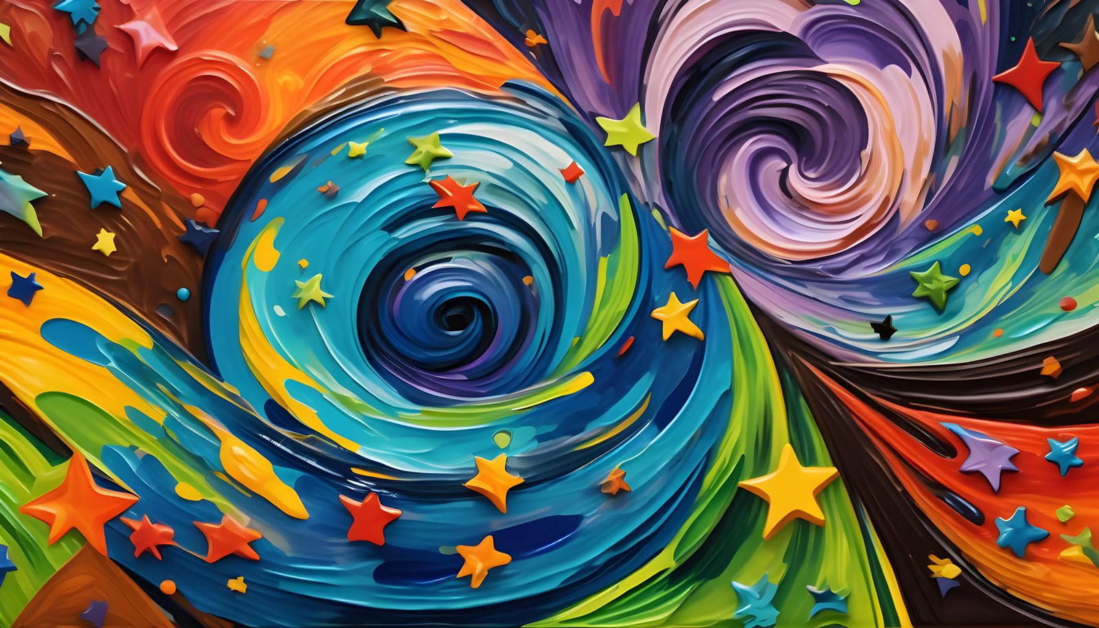 Vortex Maelstroms with Multicolored Stars