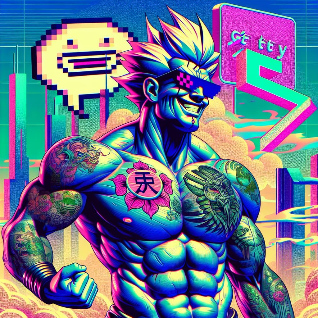 Vaporwave He-Man
