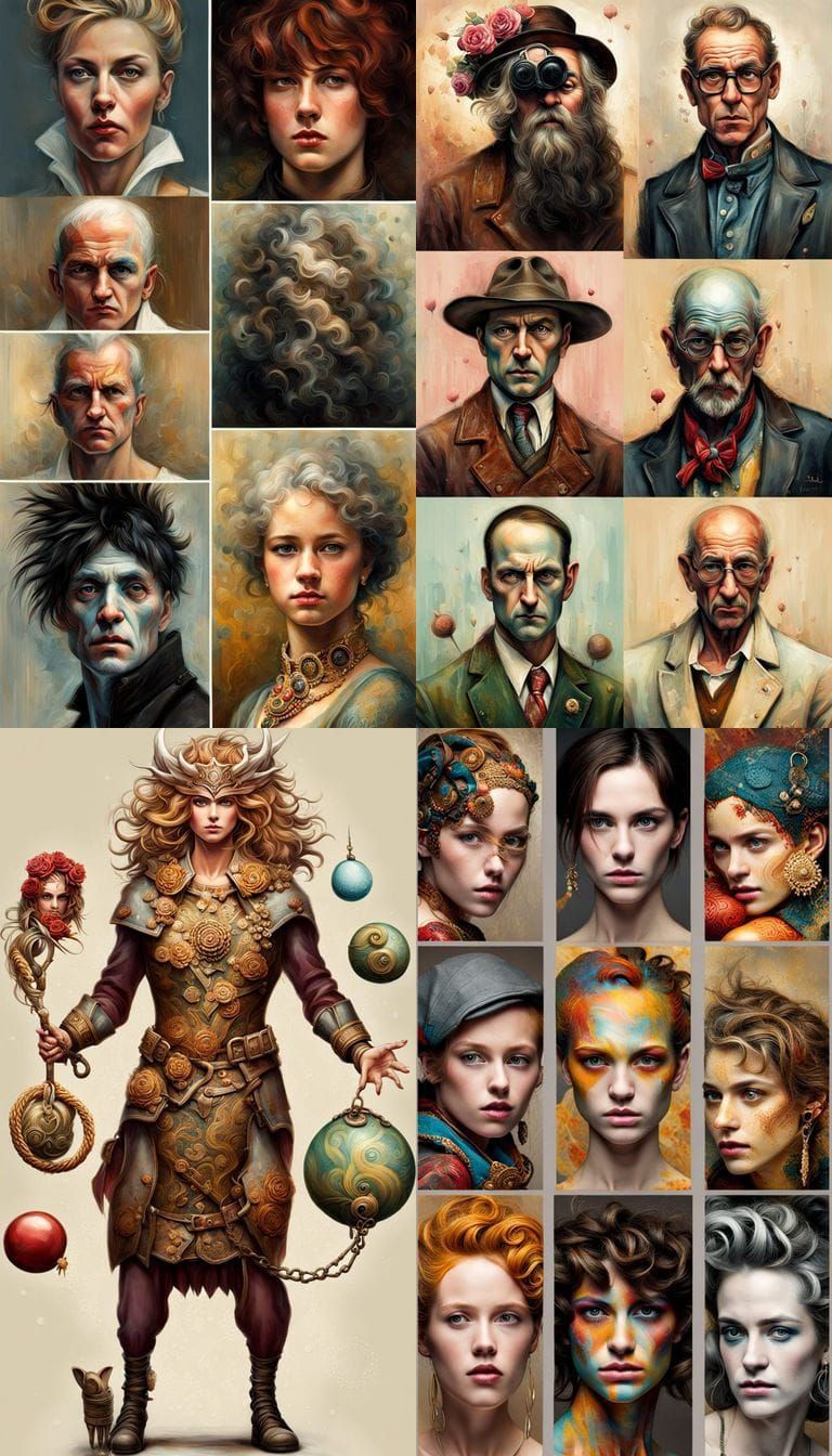 AI Generates Four Unique Artistic Images