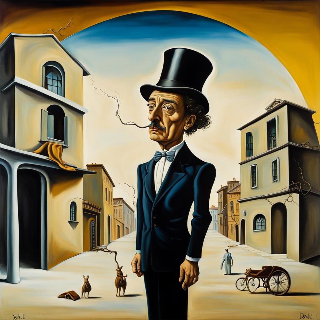 Surreal Small Town Oligarch in Dali Style