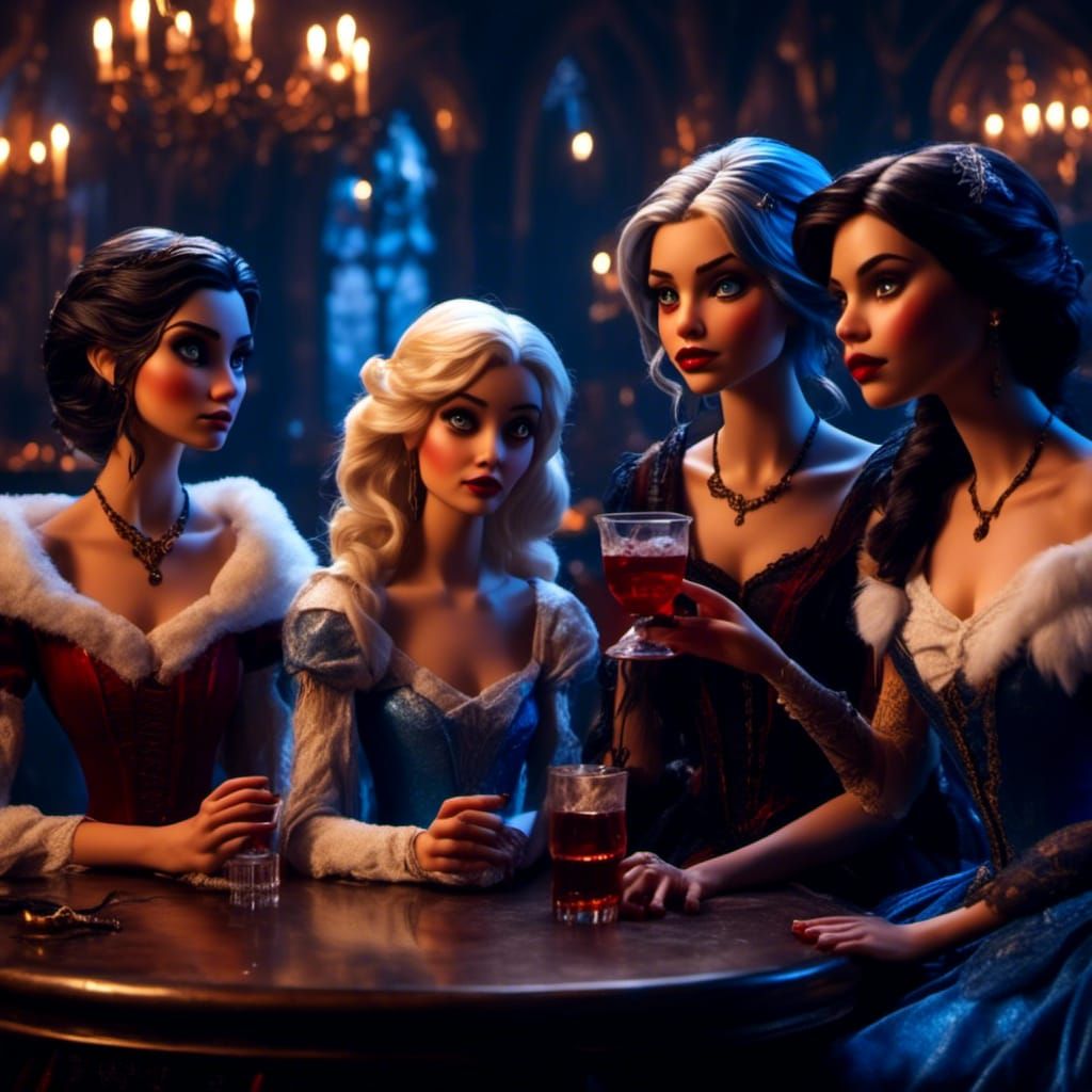 Emo Princesses Night Out in Klimt-Inspired Gothic Art