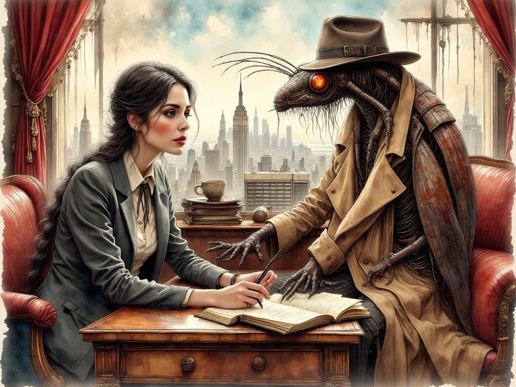 Krista Allen and a Cockroach Patient, Hyperreal Ink