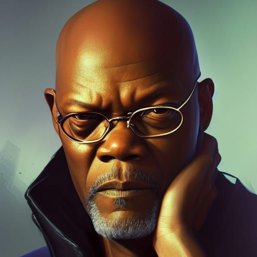 Samuel L. Jackson as Evil Wizard Portrait