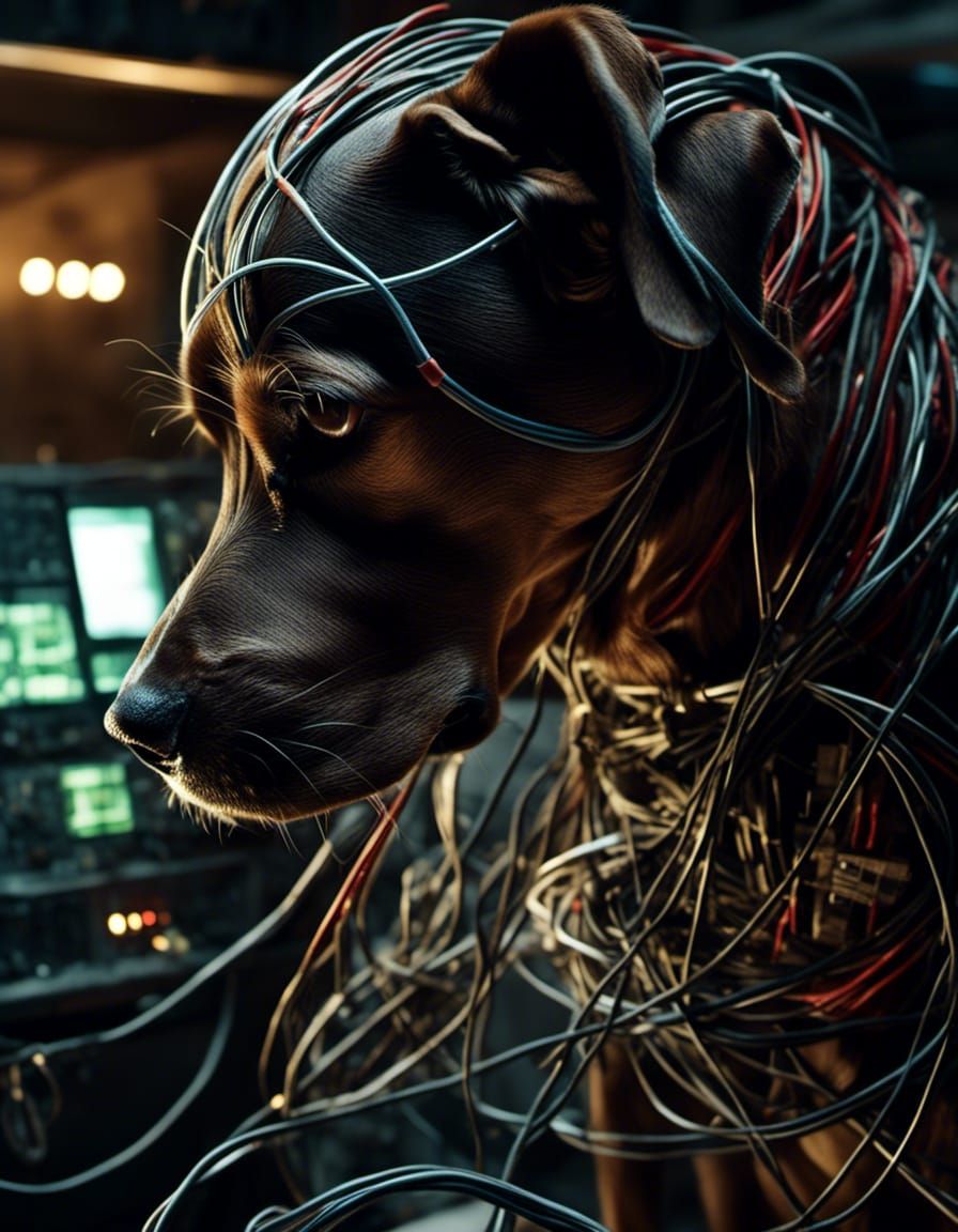 <lora:Strong Expression:1.4>dog head dog beside 
camera angl...