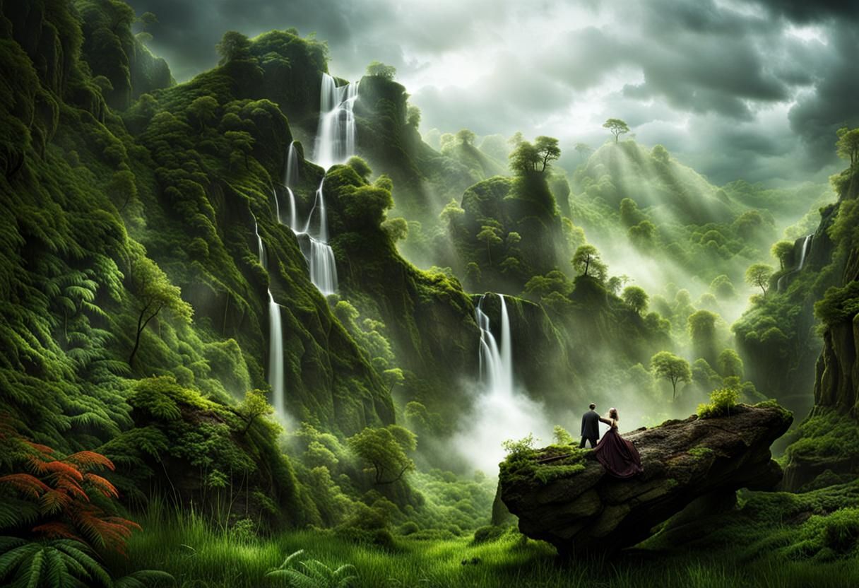 Surreal Restaurant Scene with Exotic Aliens