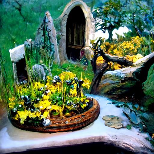 Shire Fairy Garden Oil Painting