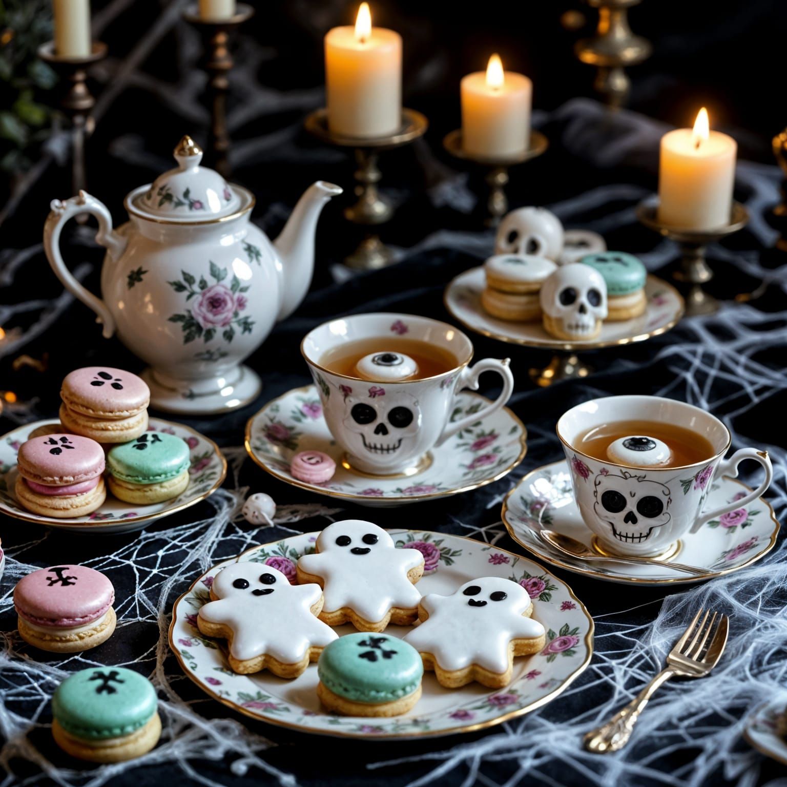 Haunted Tea Party with Ghostly Sweets