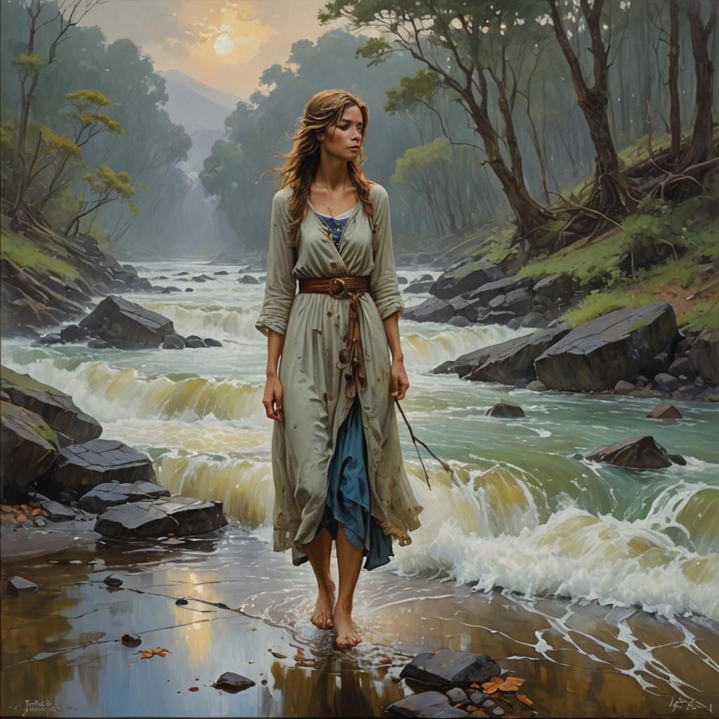 Dreamlike Oil Painting in James Gurney Style