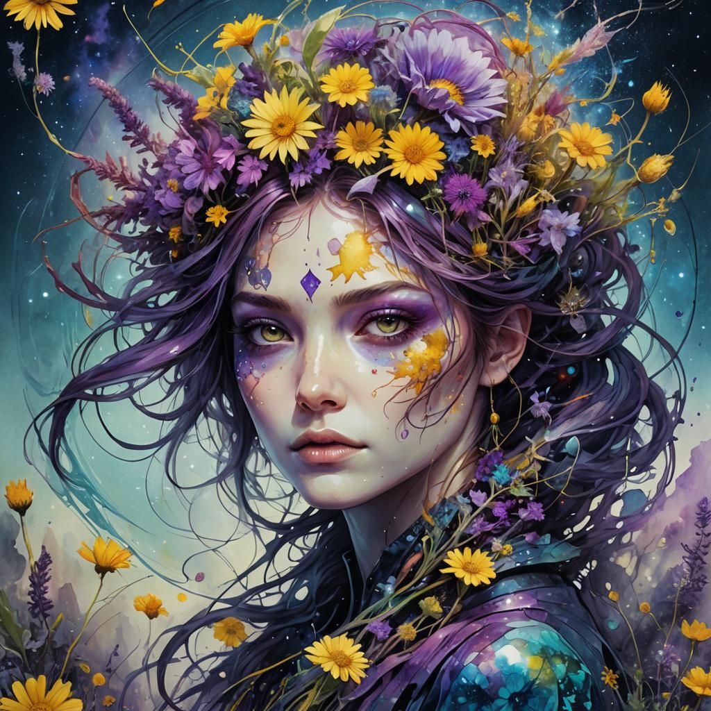 Bioluminescent Yin Yang Symbol as Digital Art